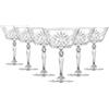 RCR Cristalleria Italiana RCR Melodia Glass 6 x 260 ml Piattini Champagne Vetro Vintage Espresso Martini Prosecco Vino Gin Coupe Set Regalo Cristallo