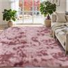 ISMOL Tappeto morbido e soffice, Area Rug, per soggiorno, camera da letto, ufficio, per esterni, corridoio, moderno tappeto arruffato (rosa accoppiato, 90 x 150 cm)