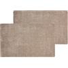 Astra Zerbino per interni antiscivolo, facile da pulire, lavabile, senza PVC, assorbente, 50 x 80 cm, set da 2 pezzi, colore: tortora