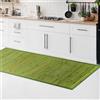 CosìCasa Tappeto Bamboo Cucina Antiscivolo | Passatoia Cucina Idrorepellente, Facile da Pulire e Realizzata con Materiali Sostenibili | Tappeto Bambu Tinta Unita (Verde, 50 x 200 cm)