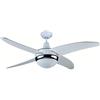 DCG WeGeek, ventilatore da soffitto con telecomando, 4 pale, 1 luce, diametro 120cm e 3 velocità 180/120/80 RPM.