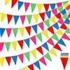 GOTPARTY 3X Ghirlanda Colorata da 100 Metri - Per Interni ed Esterni - Festone di Bandierine per Giardino e Festa - Decorazione e Addobbo