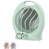 Paluplus Termoventilatore Shabby da bagno 1000-2000 watt, misura 23x13x27 cm, basso consumo, 2 livelli di potenza, scaldino elettrico scaldabagno con funzione Caldo e Freddo -1096F (Verde)