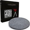 CUORE LAVICO - PIASTRA REFRATTARIA IN PIETRA LAVICA ETNEA TONDA PER PIZZA DIAMETRO 33 CM - SP. 1 CM COMPATIBILE CON FORNO ILLILLO - MADE IN ITALY