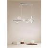 TOT ELECTRIC Lampadario a sospensione 7 sfere G9 bolle trasparenti in vetro luce con cerchio da soffitto nero argento design Sala Appeso moderno (Argento)