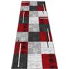 Siunwdiy Tappeto Cucina Antiscivolo Lavabile Tappeto Cucina Moderno Grigio Rosso Tappeto Passatoia Cucina Lavabile Tappeti Cucina Moderni Tappeto Camera Per Soggiorno Cucina Bagno,Rosso,90x180cm