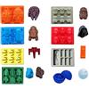 ECOSWAY - Set di 8 stampi in silicone per vassoio di ghiaccio Star Wars, per cioccolatini, Stormtrooper, Darth Vader, X-Wing Fighter, Millennium Falcon, R2-D2, Han Solo, Boba Fett e Death Star