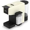 SOGO Macchina da Caffè Espresso 4 in 1 con Montalatte e Serbatoio Latte, 20 Bar, Multi-Compatibile per Capsule, Caffè Macinato e Cialde ESE, Colore Panna