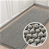 LINGKY Tappeto Bagno Ciniglia Tappetino da Bagno Alta densità e Assorbente In Microfibra Shaggy Tappeto da Bagno Antiscivolo ad Asciugatura Rapida Lavabile (Grigio Chiaro,150 x 50 cm)