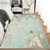 AUWUUA Tappeti Flower Bird 60x240cm, lavabili in lavatrice, motivo floreale rosa, per interni, soggiorno, cameretta per bambini, tappeti antiscivolo stampati in 3D per camera da letto