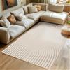 SIMPEX Tappeto Salotto 160x230 cm Crema Pelo Alto Design Scandi Boho Morbido Shaggy Pelo Lungo Soffice Robusto Facile da Pulire Moderno per Tavolino
