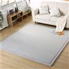 XXIUDEE Tappeto da gioco per bambini spesso 2 cm, con fondo antiscivolo, lavabile, per soggiorno, camera da letto, cameretta dei bambini, decorazione per la casa (120 x 60 cm, grigio)