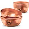 Krihan Confezione da 8 piatti da salsa in acciaio inox da 90,7 g, mini piattini individuali per condimenti, salse per sushi, antipasti, piatti rotondi color oro rosa per cene eleganti