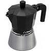 Zanetti, Star Caffettiera Moka Induzione Sei Tazze, Espresso con Caldaia in Acciaio Inox e Manici Ergonimici, Adatta ai Piani a Induzione 6 Tazze Colore Nero