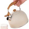 Nybhyjka Bollitore per fornello, teiera con fischio, in acciaio, 2,5 l, per casa, cucina, viaggi, campeggio, appartamento, ristorante