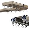 DUYULIANG Bastone For Tende Doppio Silenzioso Per Tende A Soffitto In Alluminio, 1-6m Binario Per Tenda Per Soggiorno Camera Da Letto Divisorio, Addensato Binari Con Connettore Angolare, Pulegge(Metallic,2m)