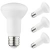 Leo's Light 4 Pezzi LED Lampadina Faretto R63 E27 10W Luce Calda 3000K,1000LM, 230 gradi di Luce, Equivalente a Alogena 100W, Lampade Riflettore LED (Bianco Calda-3000K, 10W-R63)