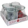 Weck - Set di 4 vasetti per conserve da 1 litro con guarnizione in gomma e clip in vetro