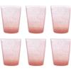 MEMENTO Set 6 bicchieri acqua in pasta di vetro 300cc (Pesca)