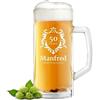 polar-effekt Boccale da birra in vetro per compleanno e anniversario, 0,5 litri, con incisione, per bevitori di birra, idea regalo per uomini, lavabile in lavastoviglie