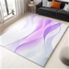 Generico Tappeto Salotto Trama Viola Astratta 140x200cm Tappeti Soggiorno Antiscivolo Lavabile, Tappeto Pelo Corto per Camera da Letto Sala da Pranzo Tappeti Decor Interno