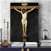 Dass Riproduzioni di quadri famosi su tela di Cristo crocifisso sul muro Stampe di arte della parete cristiana Stampe di immagini di Gesù, per la decorazione del soggiorno Nessuna cornice