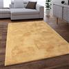 Paco Home Tappeto Salotto Moderno Soggiorno Pelo Lungo Tappeto Morbido Peloso Giallo, Dimensione:80x150 cm