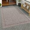Paco Home Tappeto Per Esterno Terrazzo Balcone Tappeto Cucina Moderno Motivo Geometrico Motivo Astratto, Dimensione:80x150 cm, Colore:Natura