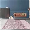 Rururug Tappeto Camera Salotto Soggiorno Moderno Rug Stampa leopardata grigio rosa Tappeti Antiscivolo Decorativo Facile da Pulire140×200CM (4ft7 x 6ft6)
