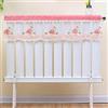 JINGSHIQIAOPL Copritermosifone Stoffa Ricamato Rosa, Tessuto in Cotone e Garza con Lacci, Lavabile in Lavatrice, Copri Termosifone Antipolvere, Copricalorifero per La Decorazione Della Casa(40cm/16in)