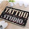 PASPRT Tattoo Shop Mat Indoor Benvenuto Zerbino Bagno Camera Da Letto Cucina Tappeto Antiscivolo Corridoio Portico Ingresso Tappeto 50x80cm