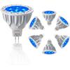JSVSAL (6 pezzi) lampadine a LED dimmerabili blu MR16 GU5.3 con base bipin 5 W, equivalente a 50 W, AC/DC 12 V bassa tensione, faretti da 40 gradi per paesaggio, cortile, giardino, albero, piscina