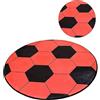 NUOBESTY Tappeto Palla da Calcio Rotondo per Cuscino da Sedia da Ufficio, Tappetino Floor Carpet Antiscivolo in Poliestere, Lavabile, per Salotto