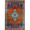 Pierre Tappeti Tappeto economico SILK 01 Arancione e Blu per salotto soggiorno, disegno persiano orientale classico, vello lucente effetto seta, misura cm. 140x200