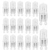 UGEFKMQ Lampadina Alogena G9 230V 60W Lampadine Alogene A Capsula G9 Halogen Lampadina G9 T4 Bi-Pin Bianco Caldo Dimmerabile 20Pc 40W