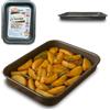 Arca, Teglia Rettangolare Bassa 40x33x4 cm per Forno, Antiaderente e Bordata, Adatta alla Lavastoviglie, Ideale per Pizza e Altre Ricette, in Alluminio, Made in Italy