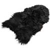 Decorating Sheepskins Pelle di pecora merino di alta qualità, inodore, vera pelliccia di agnello, colore grigio, morbida e soffice, per sedie, pecora, pelle di (Nero Naturale, 120 x 130 cm)