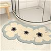 keepmore Fiori Stampa Tappeto Pavimento Tappetini Piedi Curvi Tappeto Bagno A Forma Di Fiore Soffici Tappeti Bagno Minimalisti