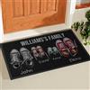 Wanapix | Zerbino Personalizzato Famiglia | Zerbino Ingresso Interno | Tappeto Entrata Interno | Base Antiscivolo | Ricciolo | 75x43 cm | Scarpe (4)