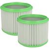 vhbw 2x filtro a pieghe piatte compatibile con Gisowatt ASS 20-35, ASS 20 35 Brico Phenix, ASS 35, ASS 20 aspirapolvere - bianco/verde