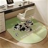 Odot Tappeto Sedia Ufficio Gaming, Tappeto Salvapavimento Antiscivolo Protettore del Pavimento Tappetino per Sedia da Ufficio con Ruote per Parquet, Piastrelle (Panda verde,150x90cm)