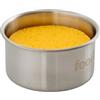 foodis Supporto pad in acciaio inox con spugna - Accessorio per crepes - Contenitore per tampone/applicatore, oliatore e olio alimentare - Per pulire e oliare piastre per crepes