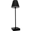 Planetitaly Lampada tavolo LED dimmerabile luce da 3000K a 6500K lume touch USB batteria ricaricabile senza fili tavolini bar ristorante (Colore Nero)