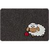 Astra Zerbino da interno 40x60 cm - tappetino antisdrucciolo grigio resistente - zerbino d'ingresso Flocky Colore: Tappetino per la pulizia delle pecore
