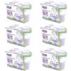 Generico SET 6 vaschette 400 ml assorbi umidità profumate GELSOMINO anti odore deumidificatore sali per bagno cucina camper caravan roulotte ripostiglio dispensa armadio
