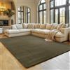 SIMPEX Tappeto Verde 200x280 cm Tappeto a Pelo Corto Lavabile, Antiscivolo e Morbido, Design Monocromatico Moderno per Soggiorno, Camera da Letto, Cucina e Cameretta
