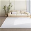 Teppium Tappeto Bianco 240x340 cm Tappeto a Pelo Corto Lavabile, Antiscivolo e Morbido, Design Monocromatico Moderno per Soggiorno, Camera da Letto, Cucina e Cameretta