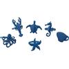 WheatThrive Affascinanti 6 portatovaglioli a forma di creatura marina, per pasti in famiglia ed eventi speciali, decorazione (blu)