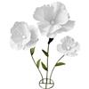 F Fityle Fiore Artificiale Allestimento per Matrimoni Decorazione per Palcoscenico Oggetto di Scena per Fotografia con Fusto in Ferro Adatto per Fiere, Bianco