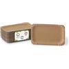 BIOZOYG piatto di carta quadrato 250 pezzi I piatto monouso in cartone duplex I piatto snack biodegradabile di colore naturale I ciotola per patatine fritte 10 x 16 cm rettangolare
